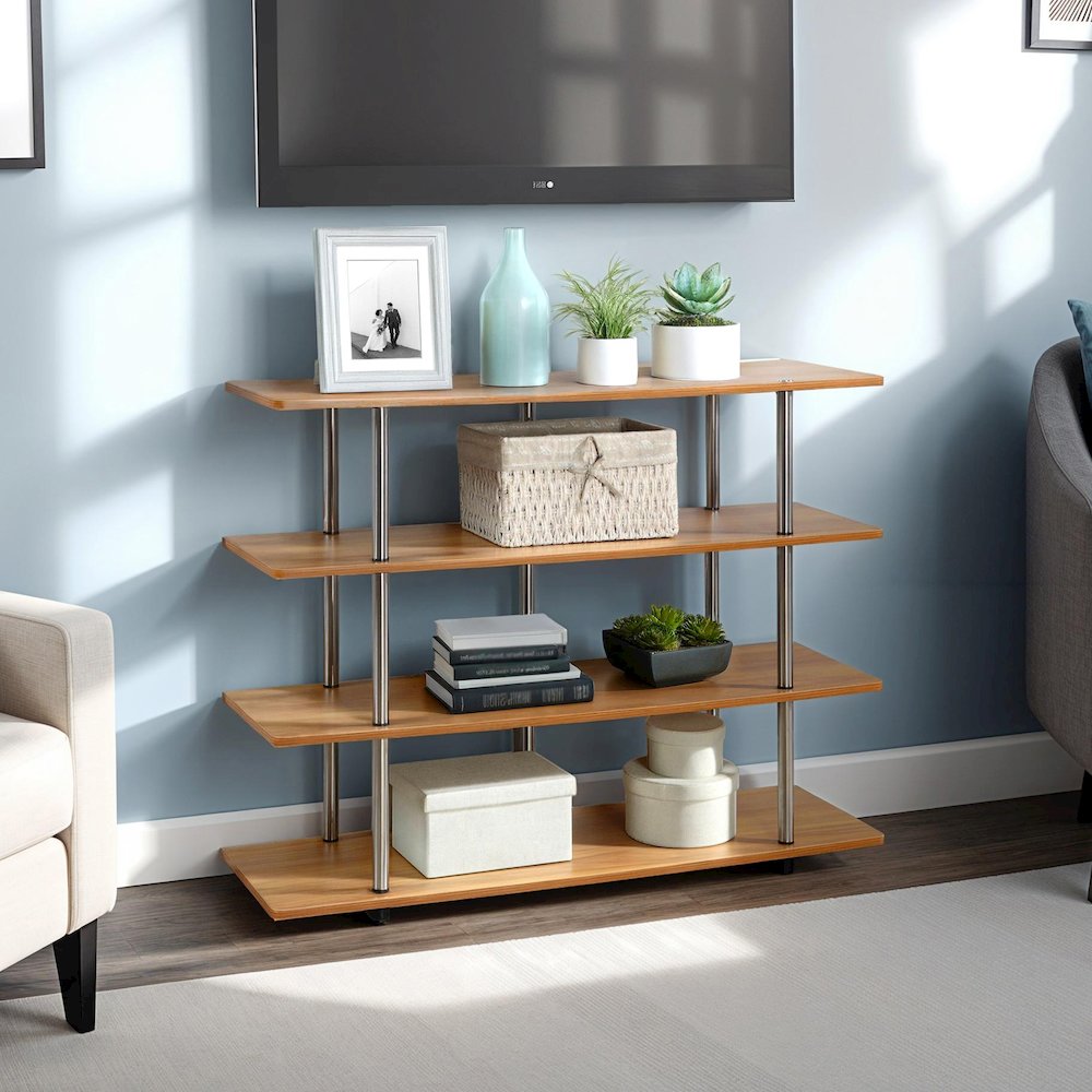 Designs2Go No Tools XL Highboy 4 Tier TV Stand for TVs up to 55 Inches. Picture 3