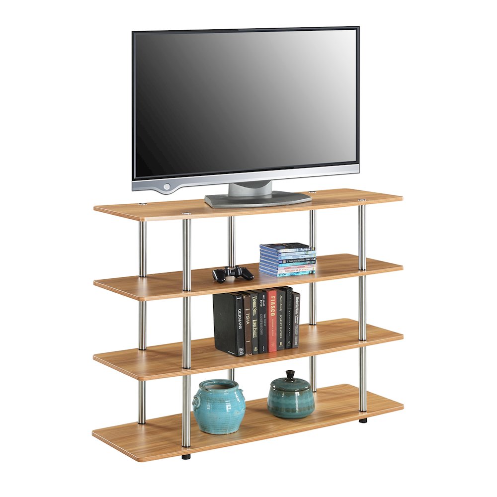 Designs2Go No Tools XL Highboy 4 Tier TV Stand for TVs up to 55 Inches. Picture 2
