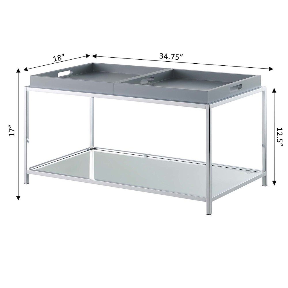 Palm Beach Coffee Table, Gray. Picture 9
