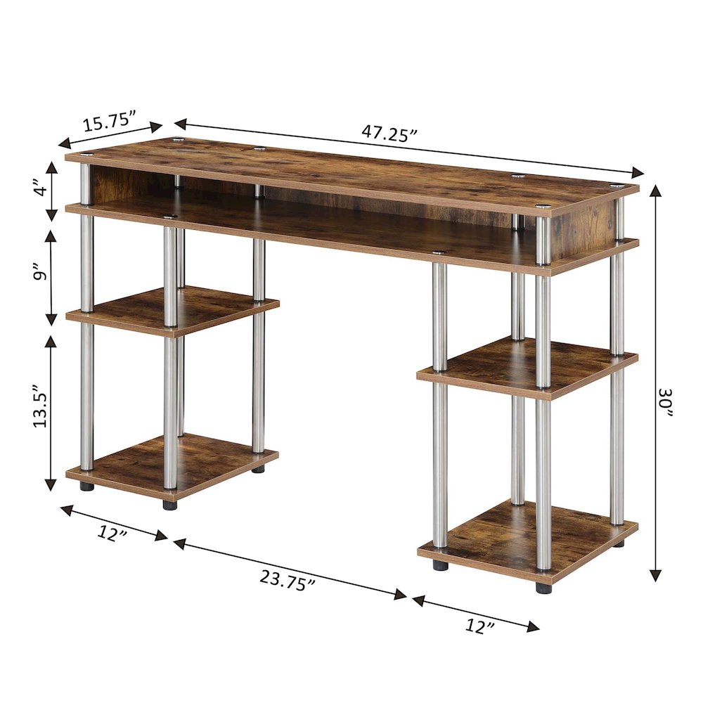 Designs2Go No Tools Student Desk with Shelves. Picture 6