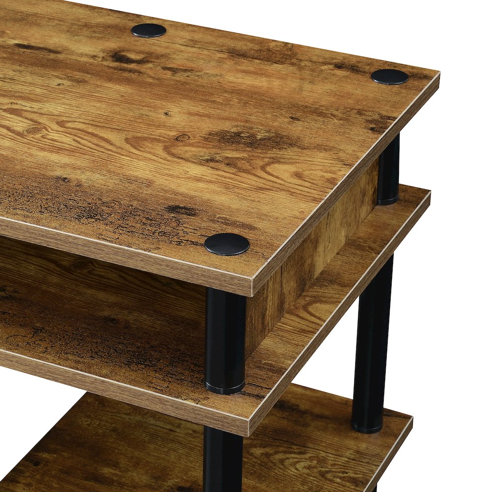 Designs2Go No Tools Student Desk with Shelves - Barnwood. Picture 4