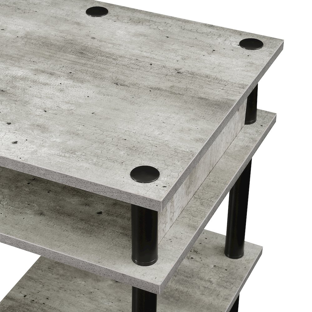 Designs2Go No Tools Student Desk with Shelves, Faux Birch/Black. Picture 4