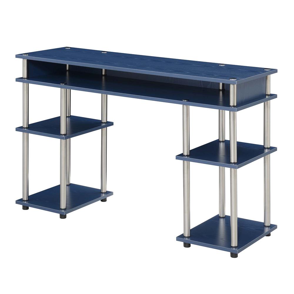 Designs2Go No Tools Student Desk, Cobalt Blue. Picture 1