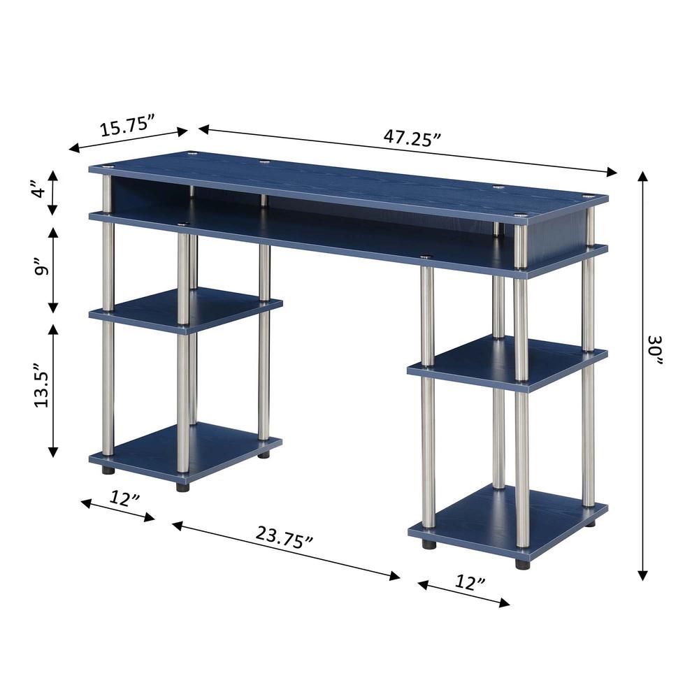 Designs2Go No Tools Student Desk, Cobalt Blue. Picture 6