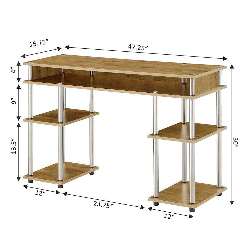 Designs2Go No Tools Student Desk with Shelves, R4-0541. Picture 6