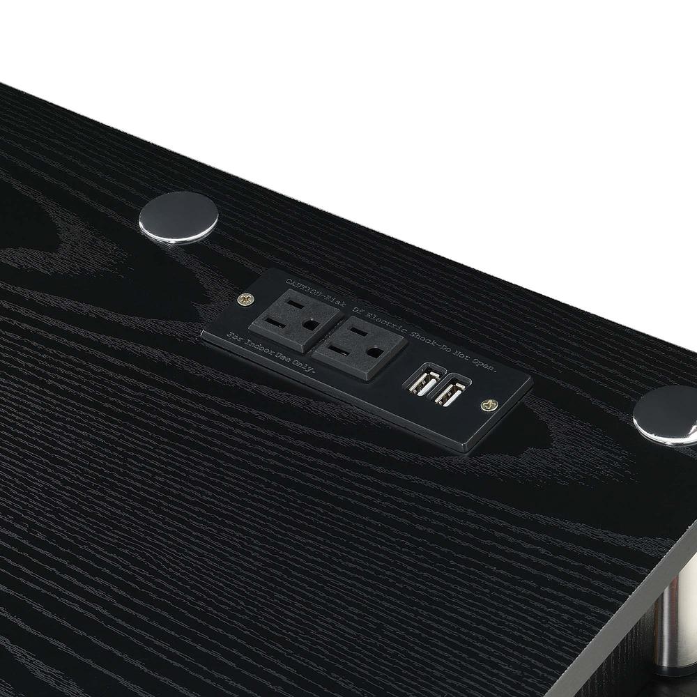 Designs2Go No Tools Student Desk with Charging Station, Black. Picture 5