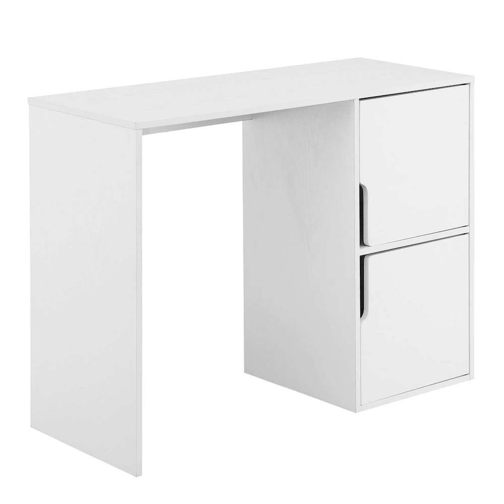 Designs2Go Student Desk with Storage Cabinets in White. Picture 1