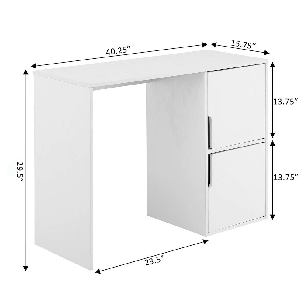 Designs2Go Student Desk with Storage Cabinets in White. Picture 5