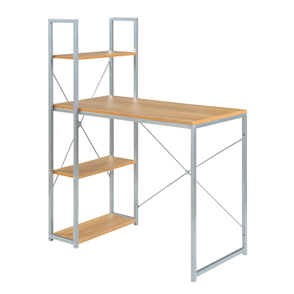 Designs2Go Office Workstation Desk with Shelves. Picture 1
