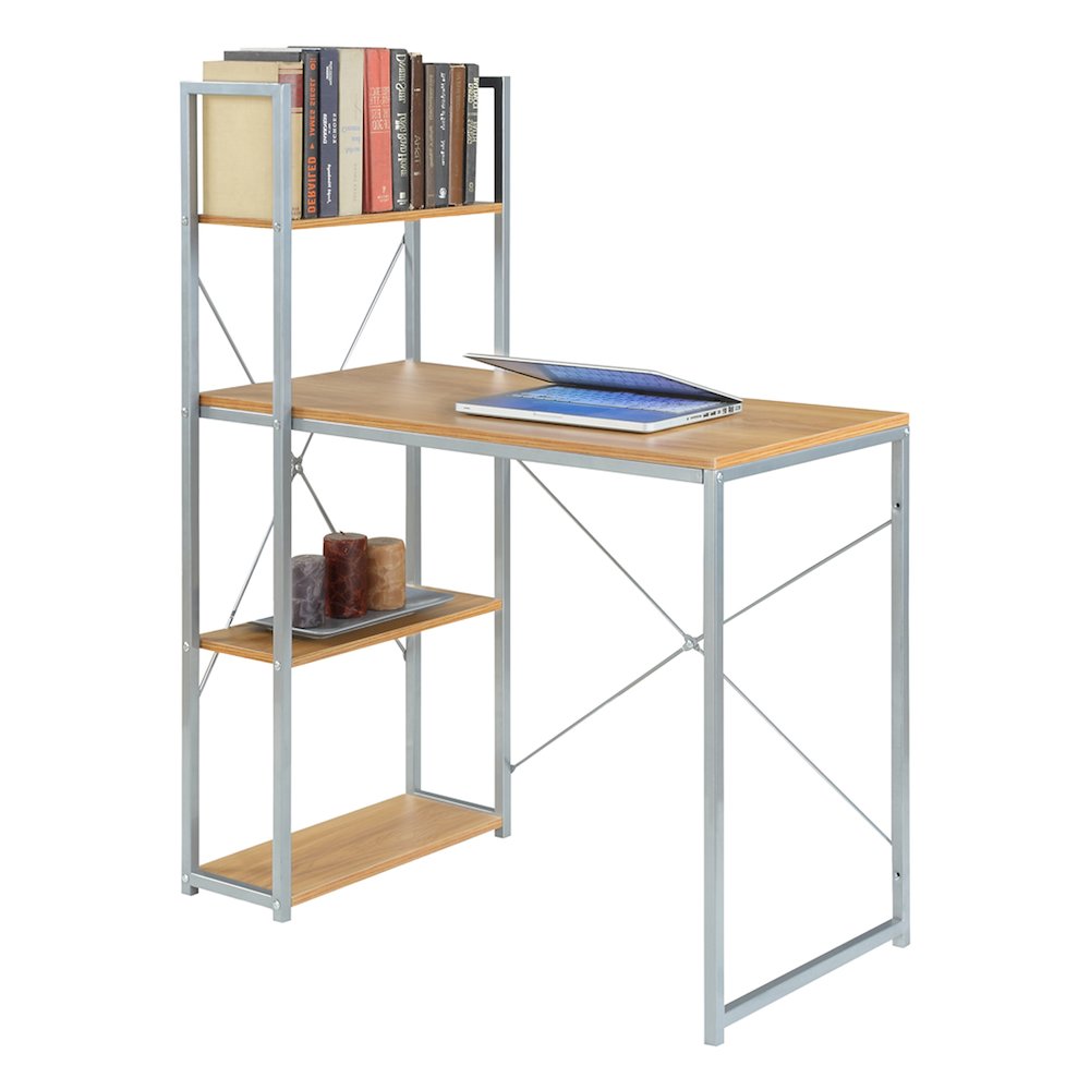 Designs2Go Office Workstation Desk with Shelves. Picture 2