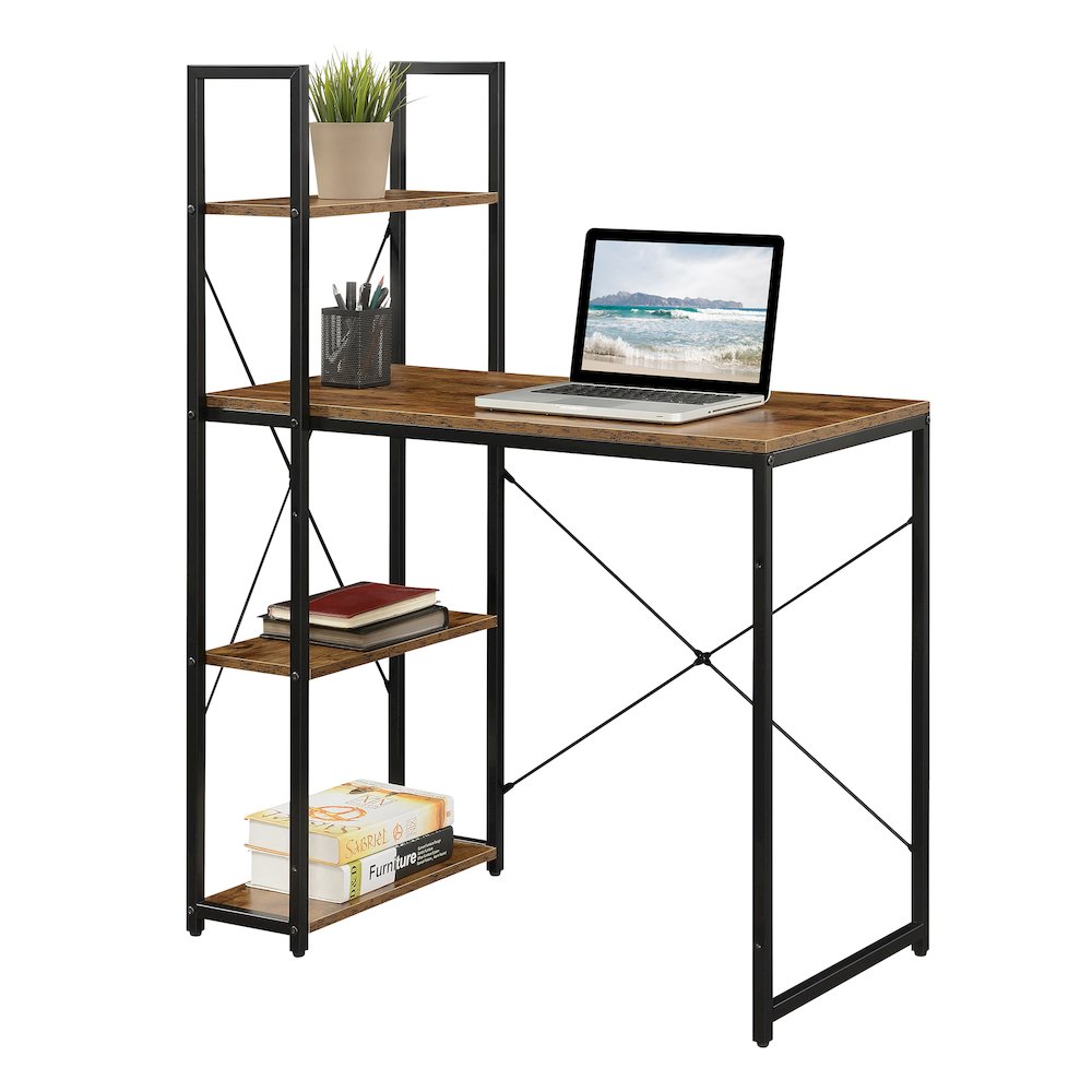 Designs2Go Office Workstation Desk with Shelves. Picture 2