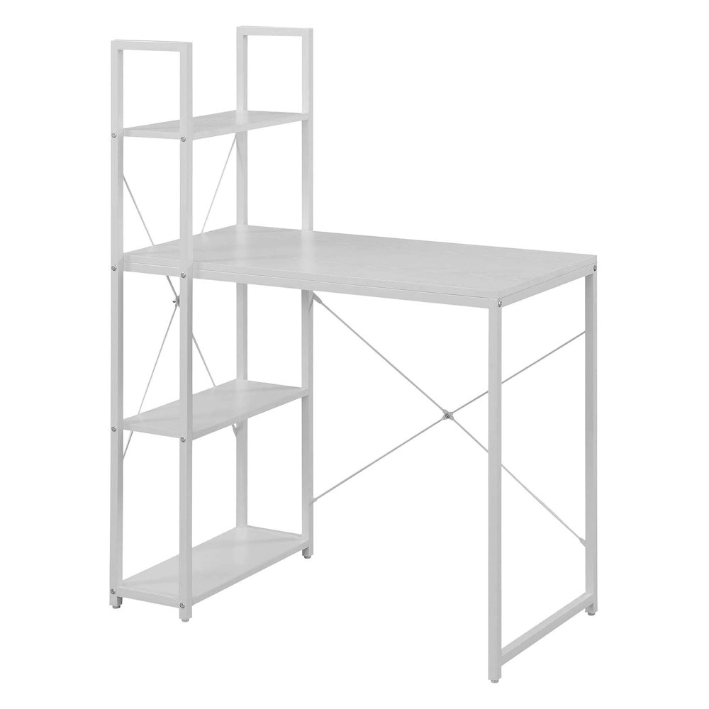 Designs2Go Office Workstation Desk with Shelves. Picture 1