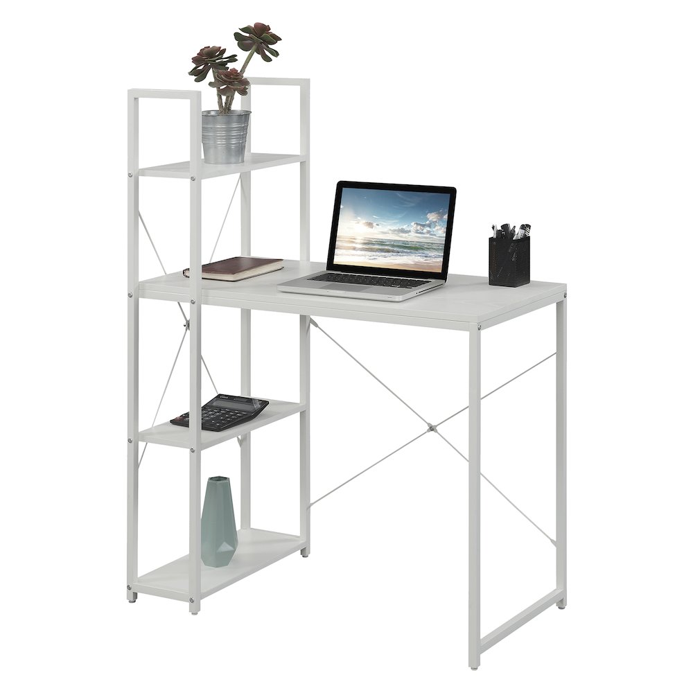 Designs2Go Office Workstation Desk with Shelves. Picture 2