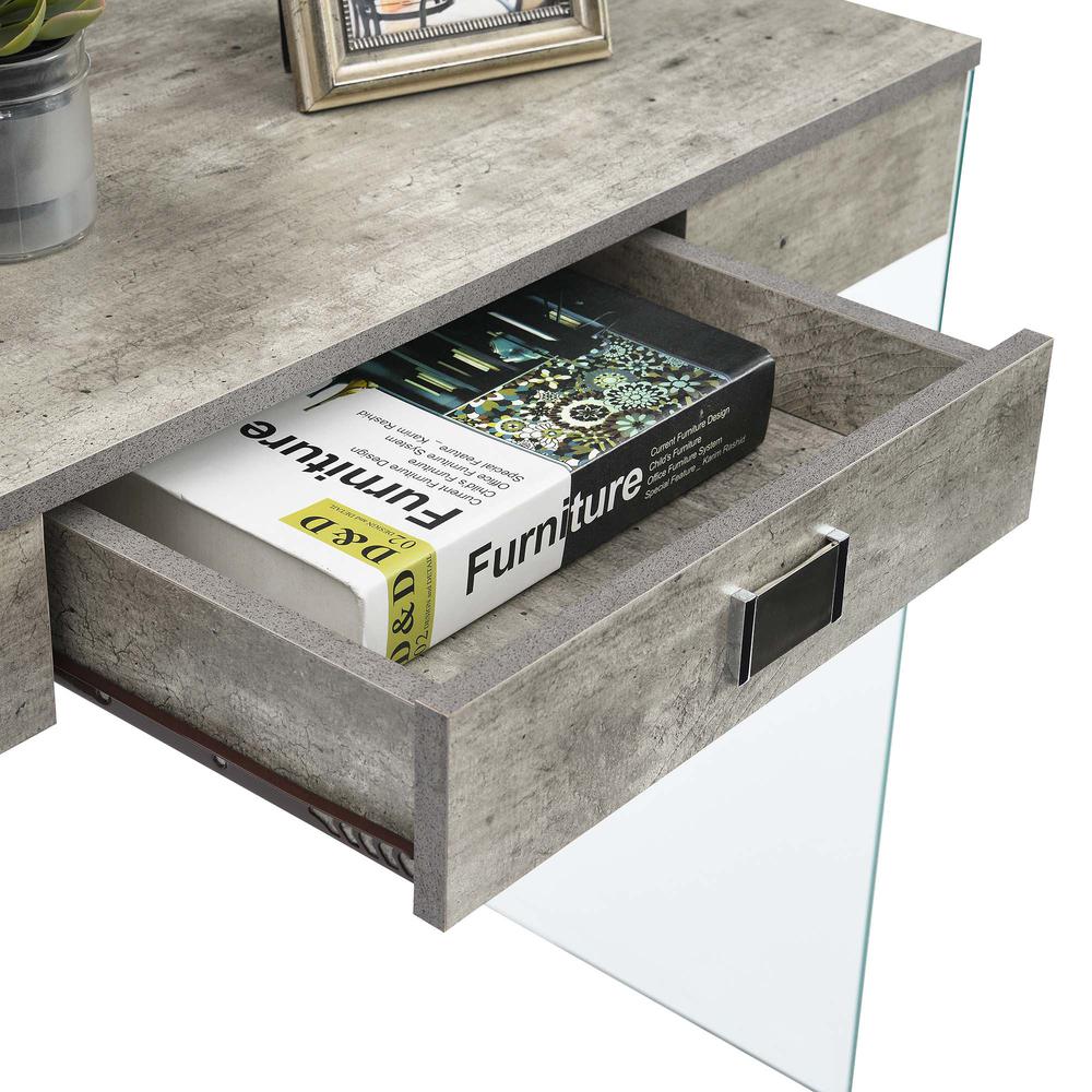 SoHo 1 Drawer Glass 36 inch Desk. Picture 5