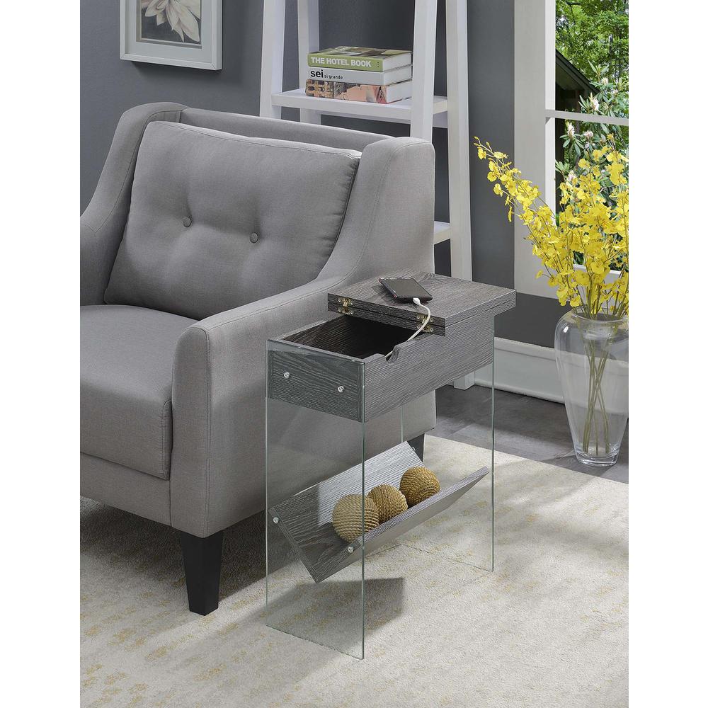SoHo Electric Flip Top End Table. Picture 2