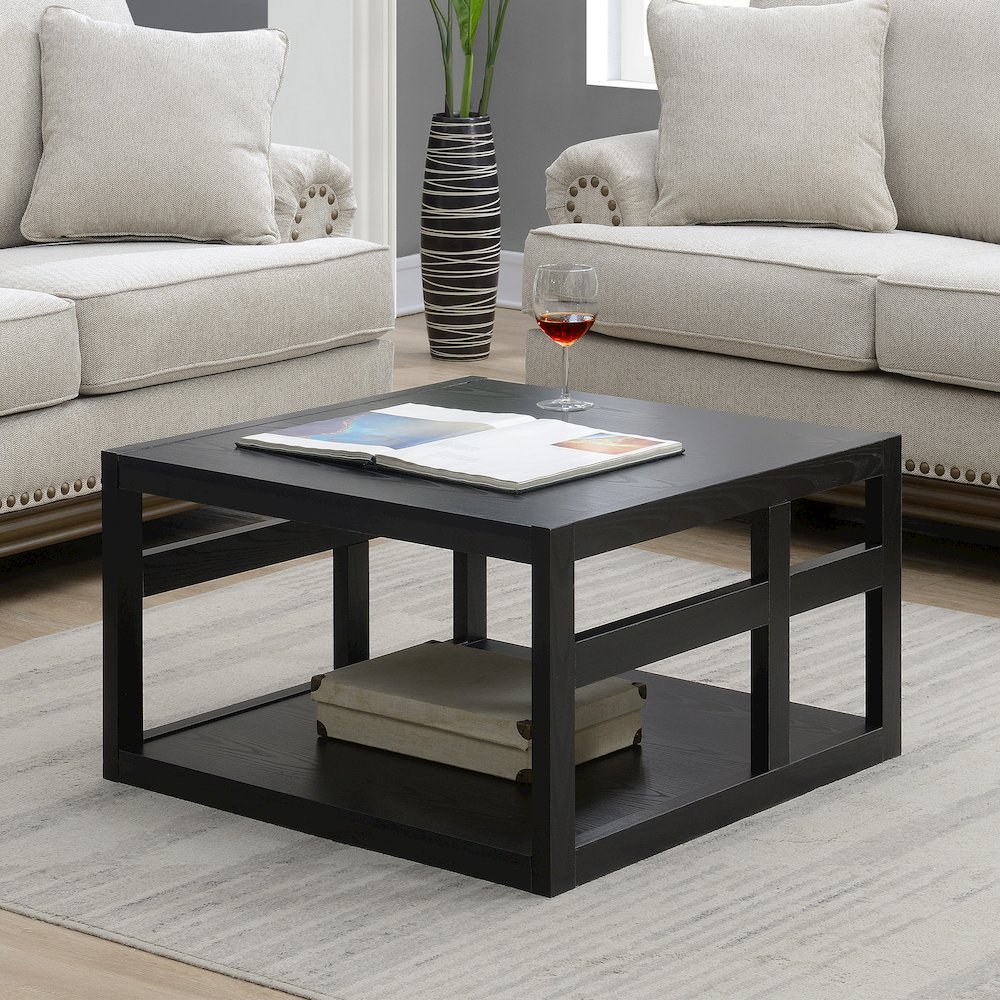 Monterey Square Coffee Table with Shelf. Picture 2