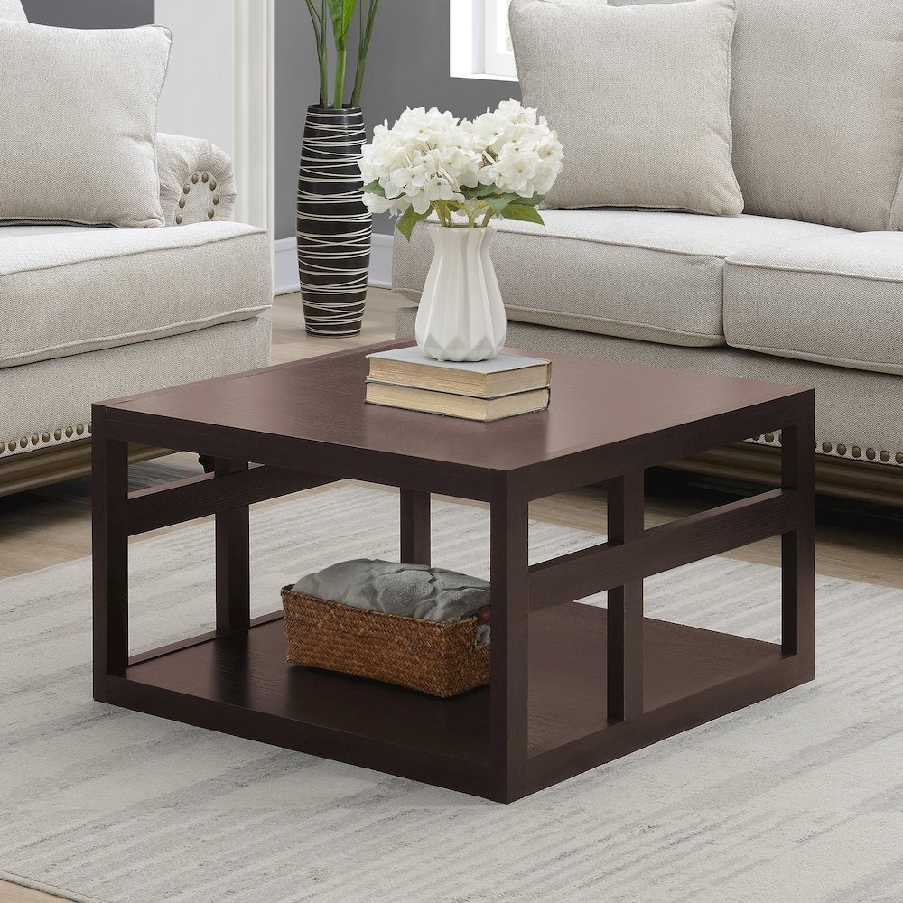 Monterey Square Coffee Table with Shelf. Picture 2