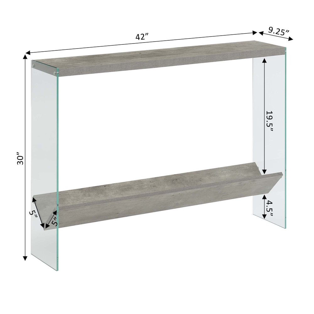 SoHo V Console Table w/ Shelf. Picture 5