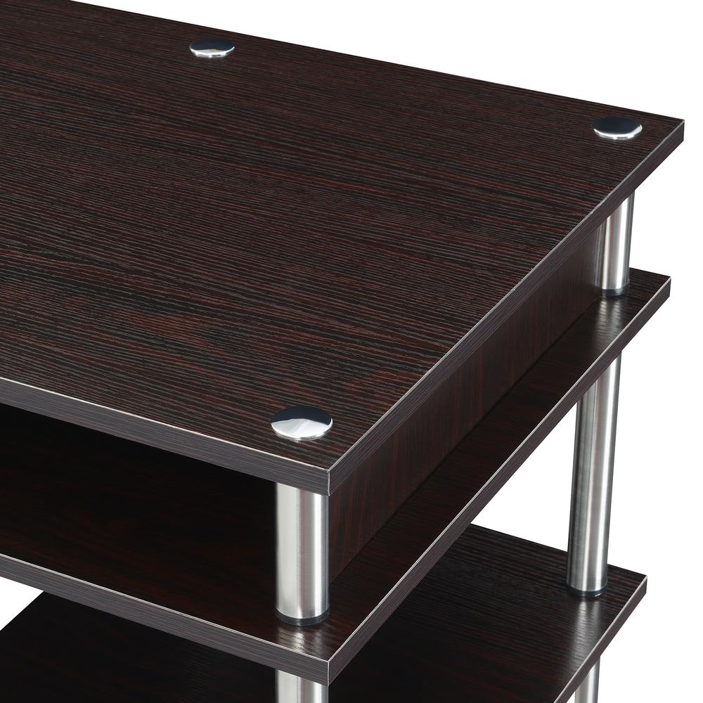 Designs2Go No Tools 60 inch Deluxe Student Desk with Shelves, Espresso. Picture 3