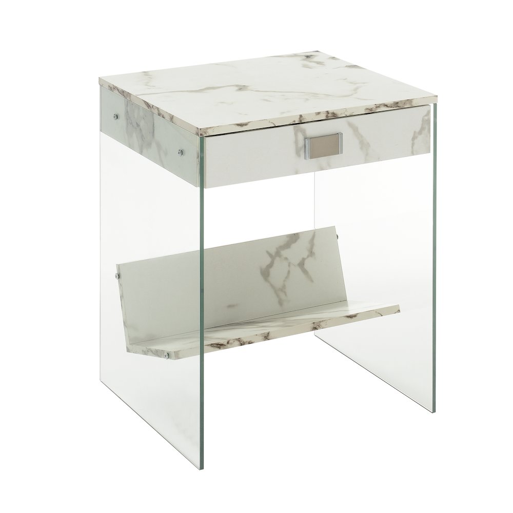 SoHo 1 Drawer End Table with Shelf. Picture 1