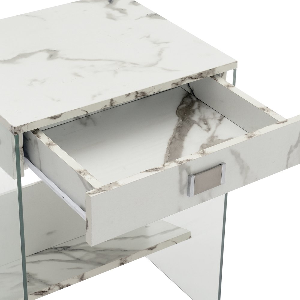 SoHo 1 Drawer End Table with Shelf. Picture 4