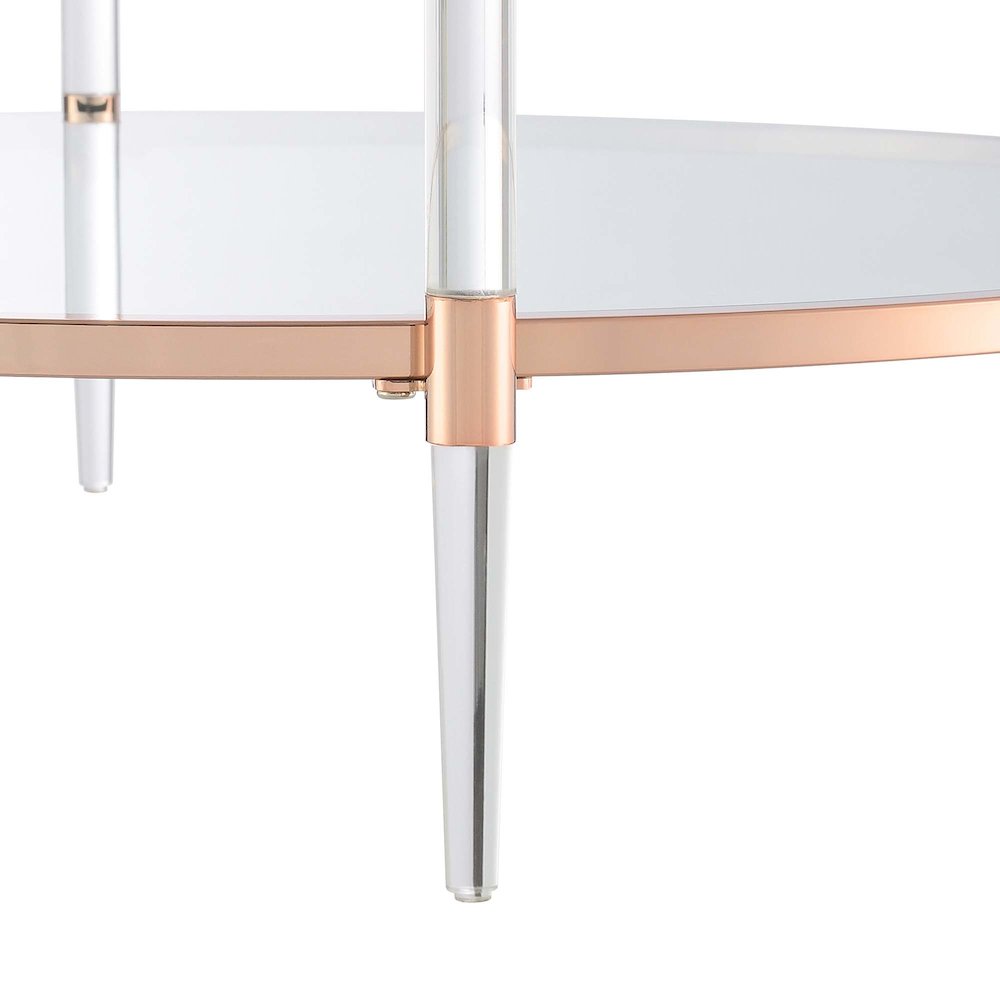 Royal Crest 2 Tier Acrylic Glass Coffee Table. Picture 4