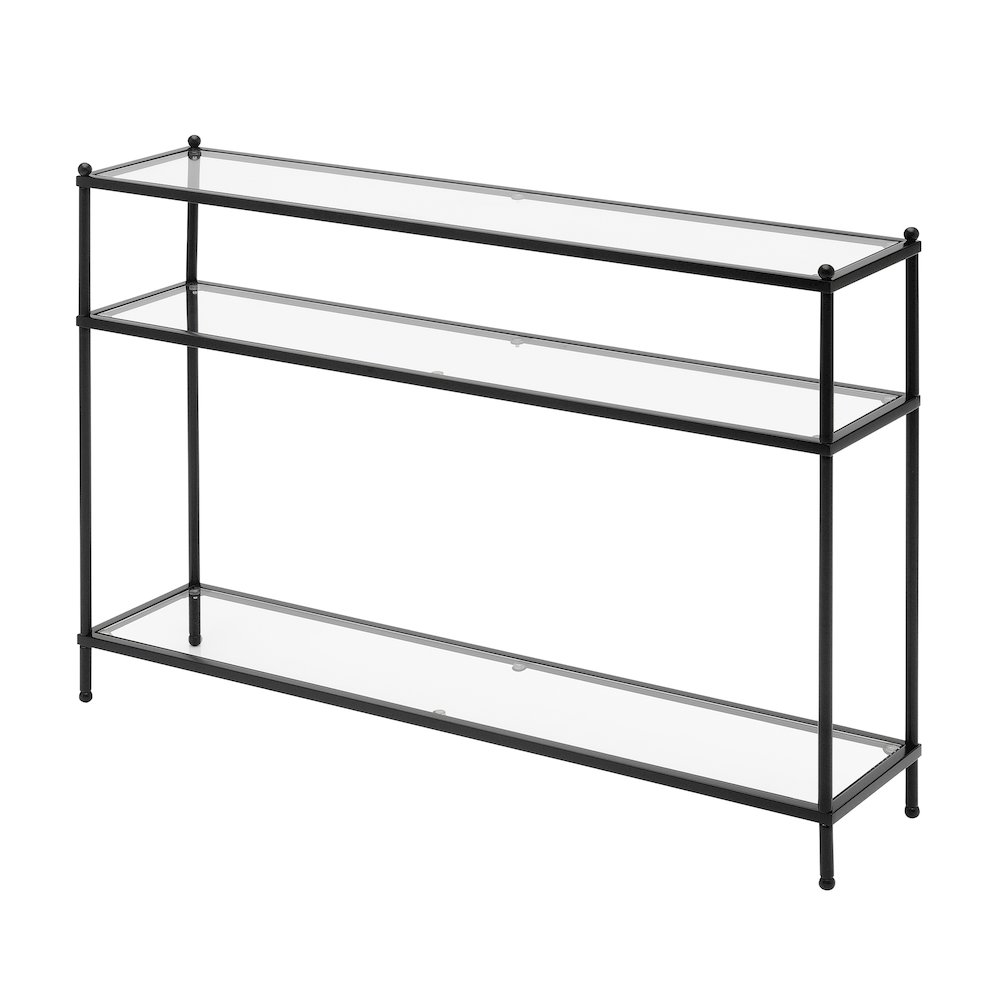 Royal Crest 3 Tier Glass Console Table. Picture 1