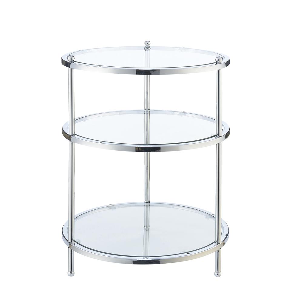 Royal Crest 3 Tier Round End Table. Picture 1