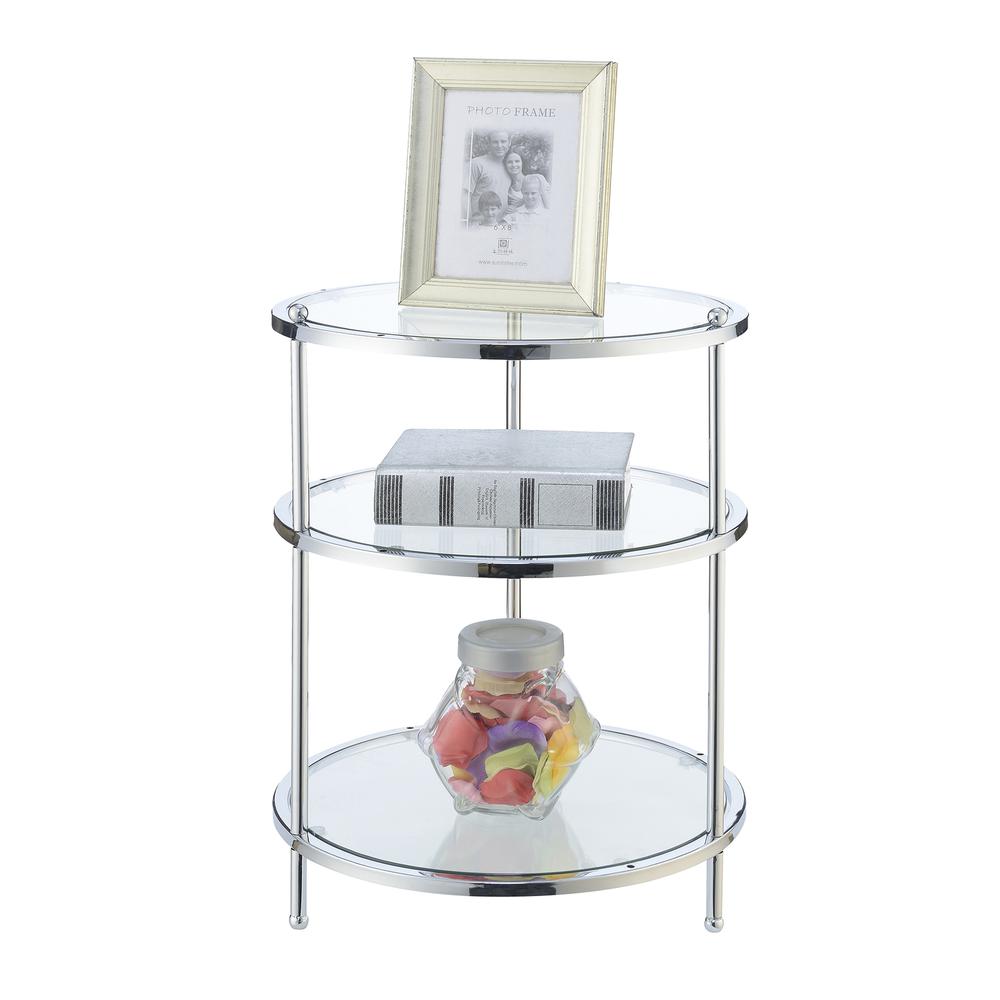 Royal Crest 3 Tier Round End Table. Picture 2