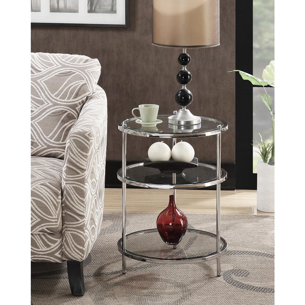 Royal Crest 3 Tier Round End Table. Picture 3