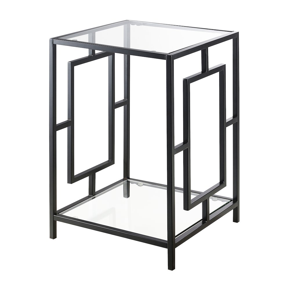 Town Square Metal End Table with Shelf. Picture 1