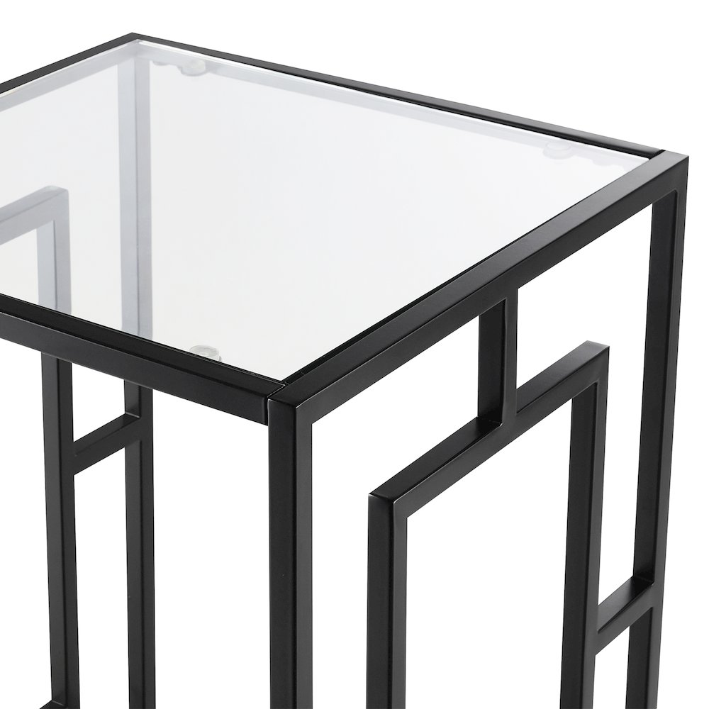 Town Square Metal End Table with Shelf. Picture 5