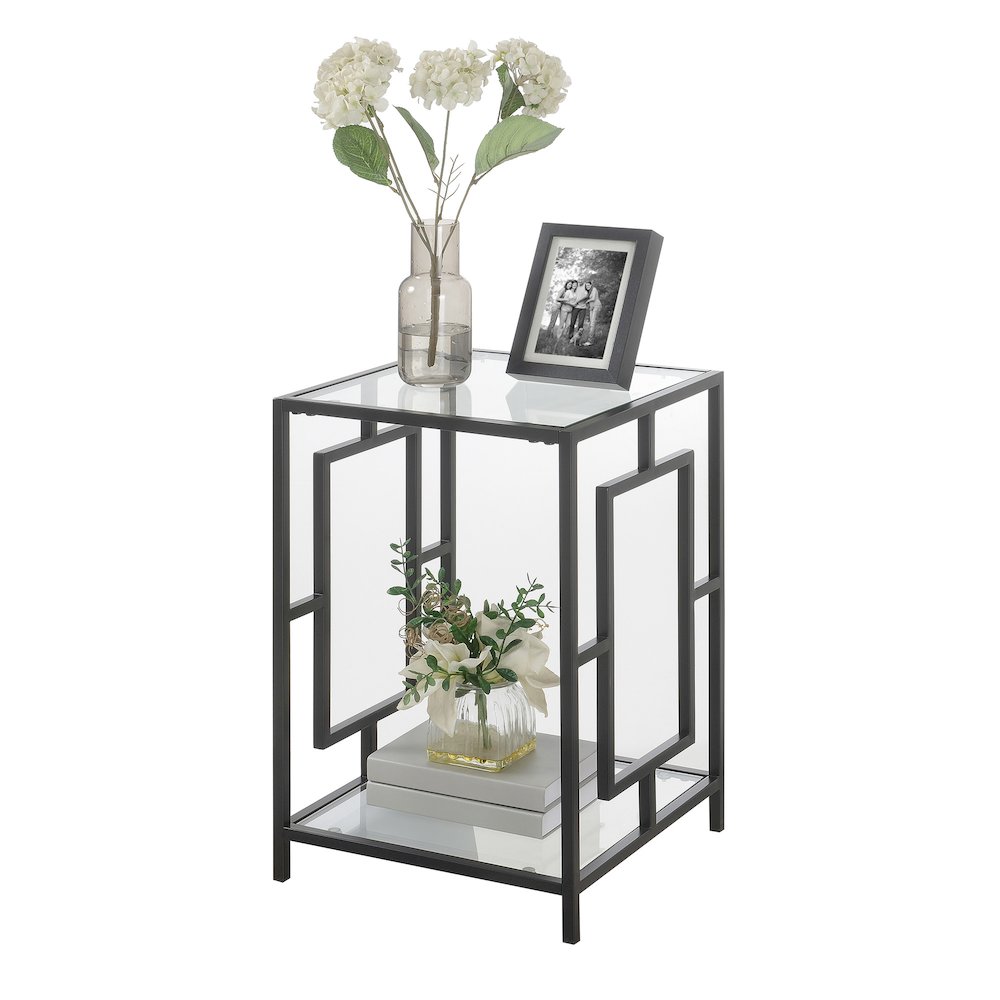 Town Square Metal End Table with Shelf. Picture 3