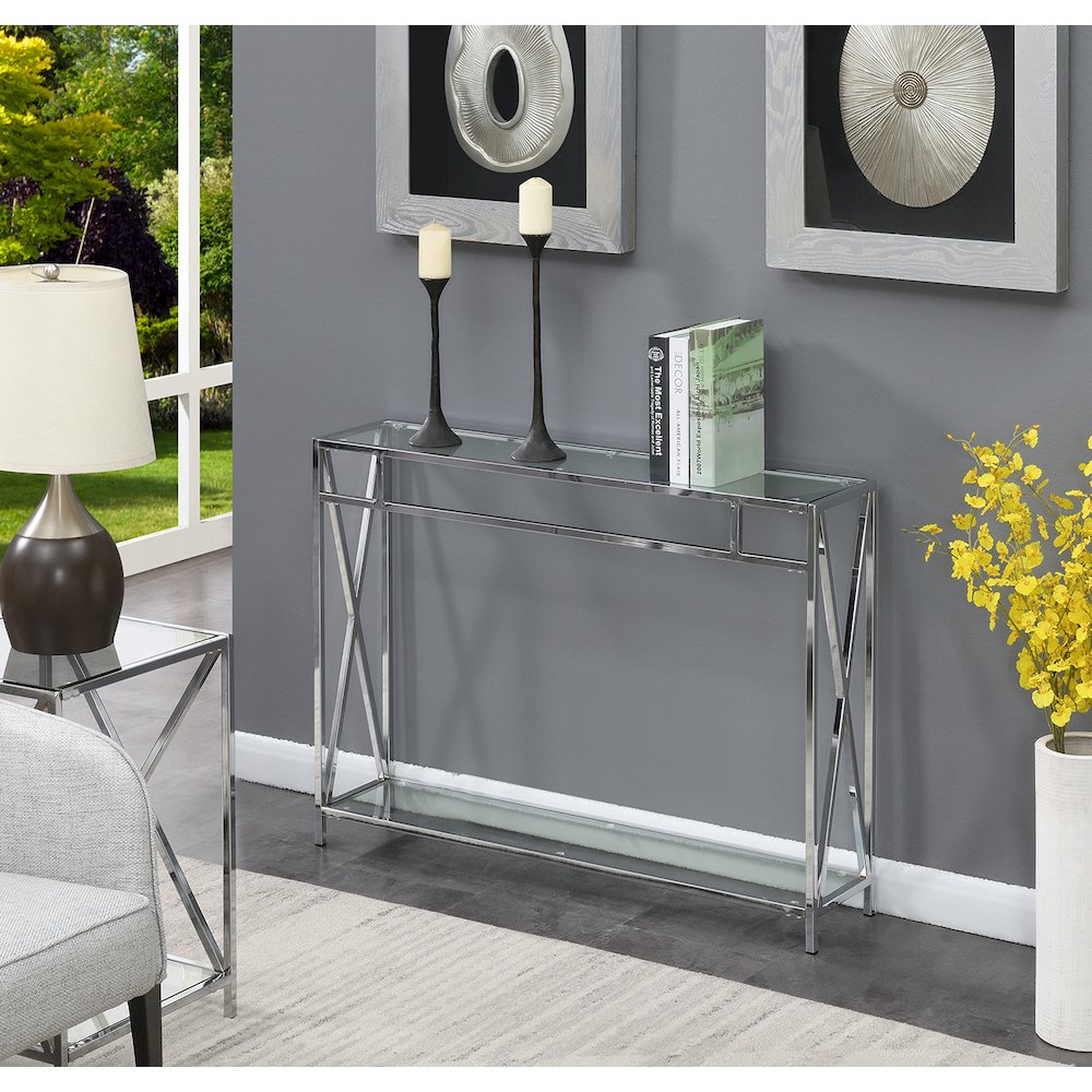 Oxford Chrome Console Table. Picture 2
