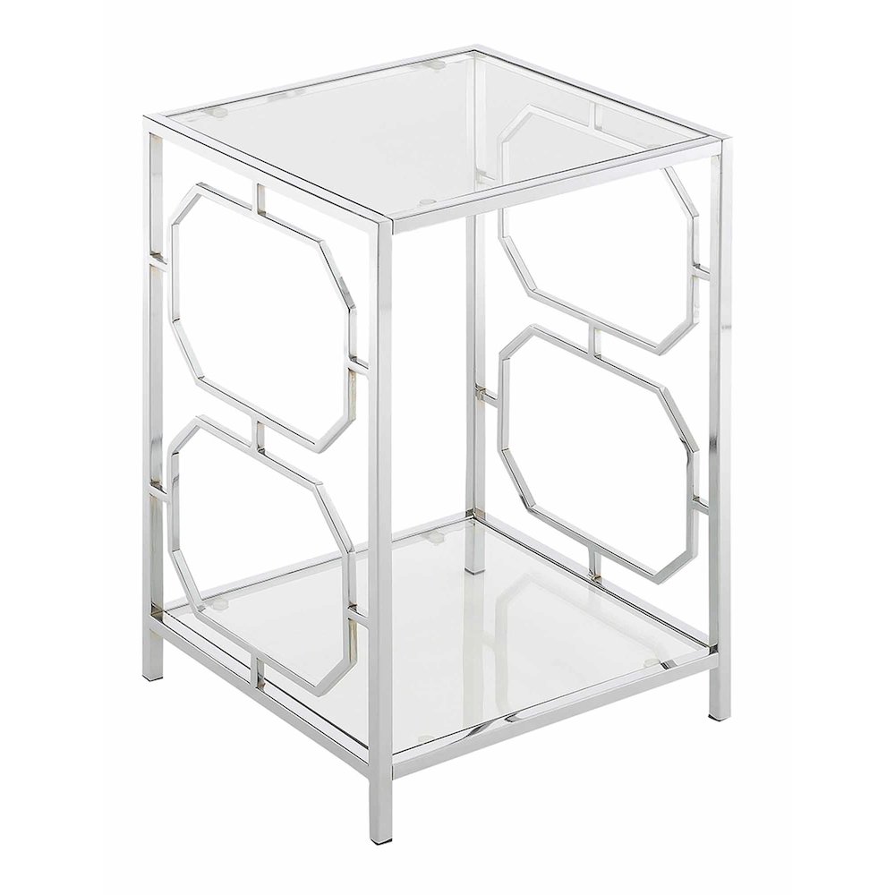 Omega Chrome End Table. Picture 1