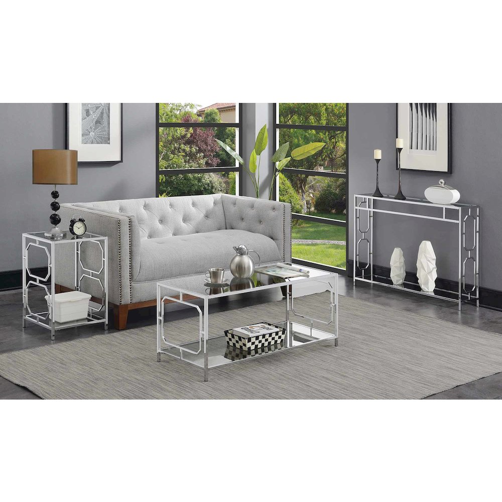 Omega Chrome End Table. Picture 5