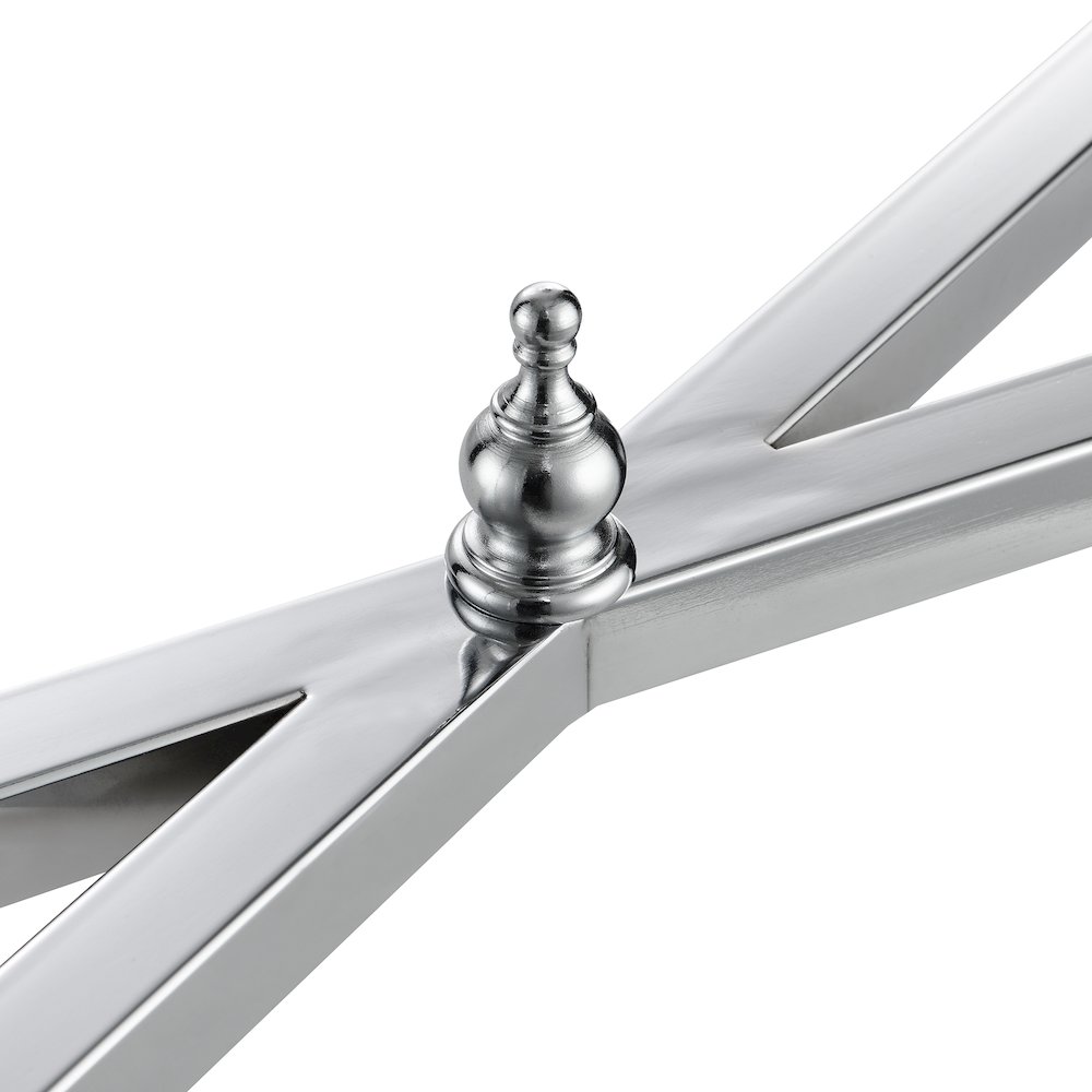 Tudor Console Table, Clear Glass/Chrome. Picture 6