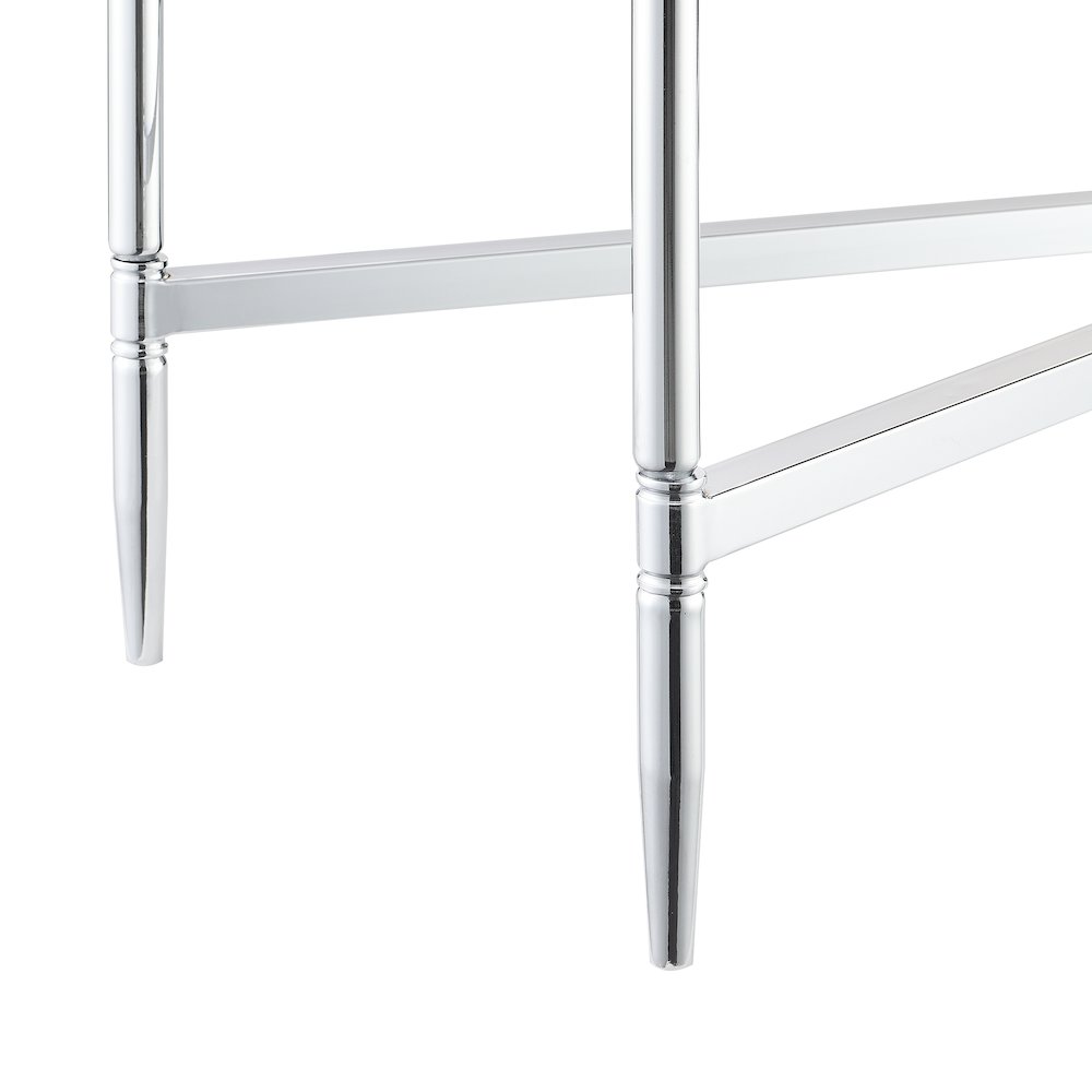 Tudor Console Table, Clear Glass/Chrome. Picture 5