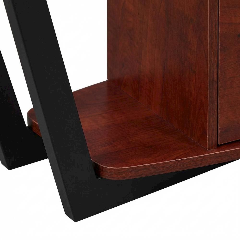Brown Graystone TV Stand, Shelves, TVs up to 65 Inches, Powder-Coated Metal. Picture 6