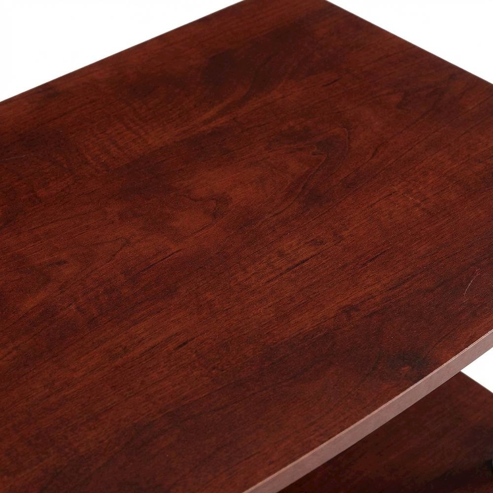 Wide TV Stand in Neutral Finish for Up to 46-Inch Screens with 3-Tier Storage. Picture 7