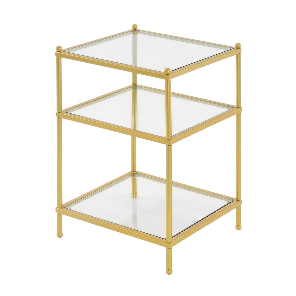 Wood Finish End Table with Smooth Surface and Sturdy Support. Picture 1