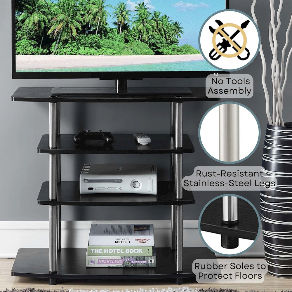 Designs2Go No Tools 37 inch Highboy 4 Tier TV Stand. Picture 3