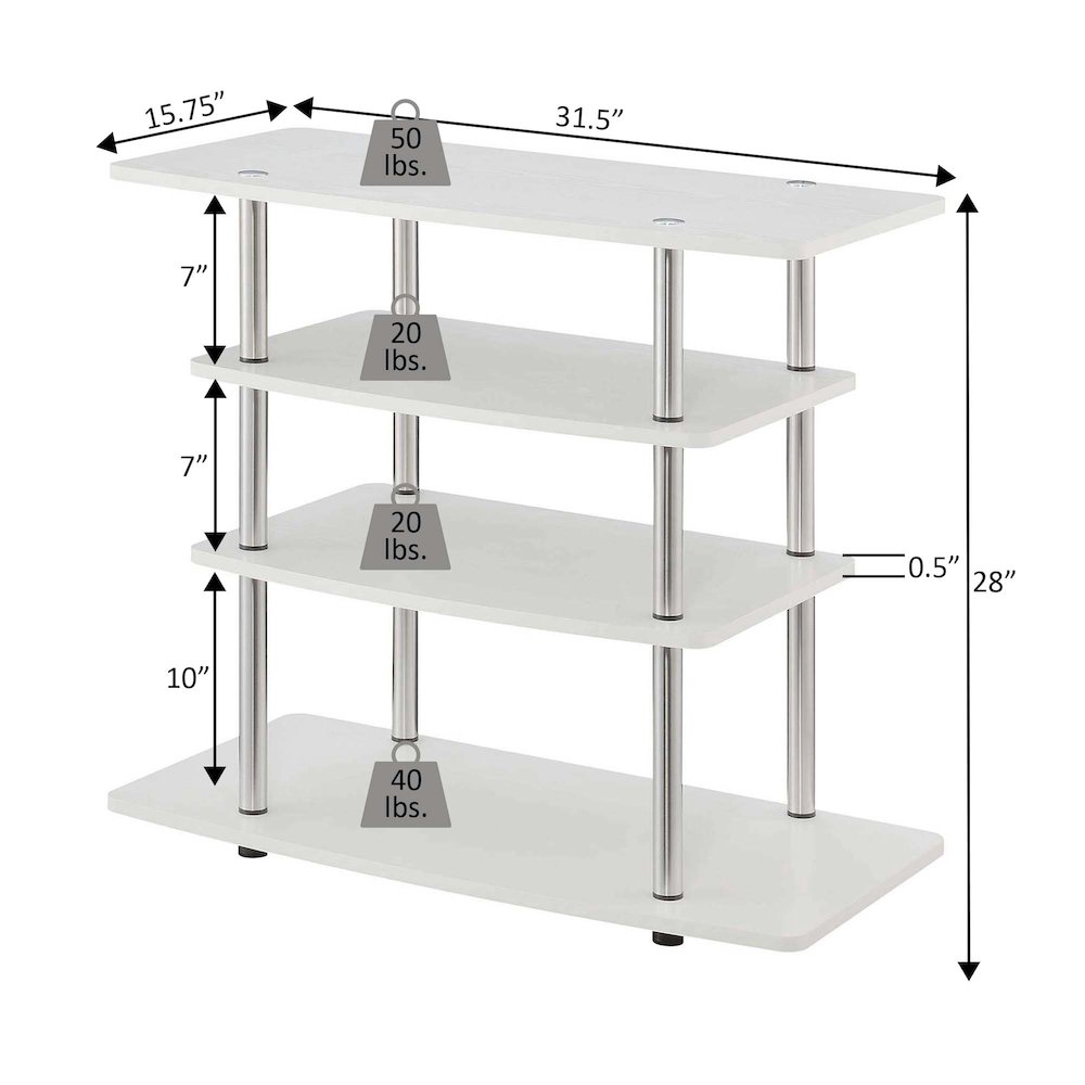 Designs2Go No Tools 37 inch Highboy 4 Tier TV Stand. Picture 4