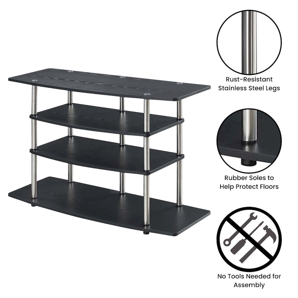 Designs2Go No Tools Wide Highboy TV Stand. Picture 4