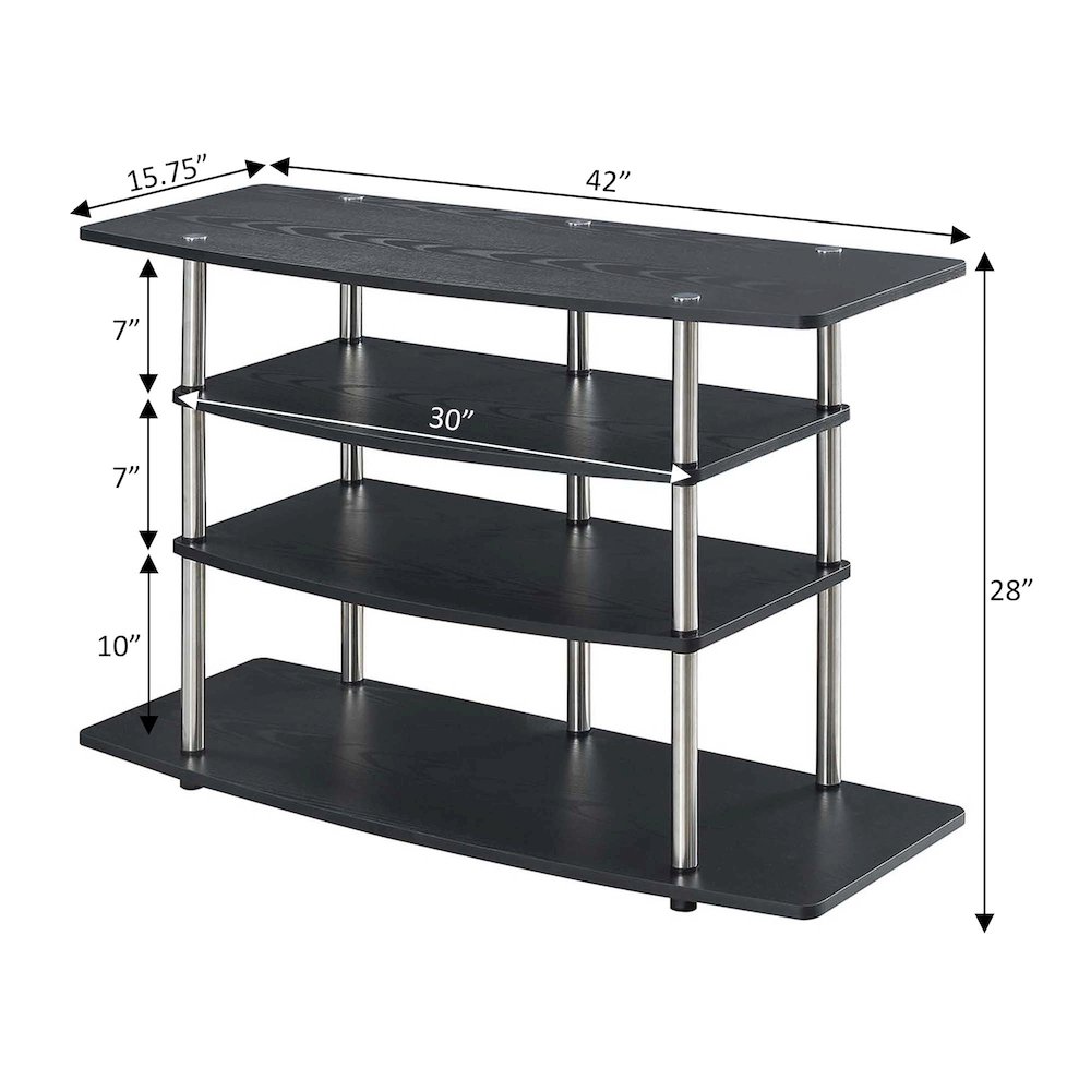 Designs2Go No Tools Wide Highboy TV Stand. Picture 7