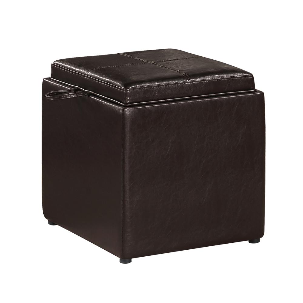 Park Avenue Single Ottoman with Stool and Reversible Tray. Picture 1