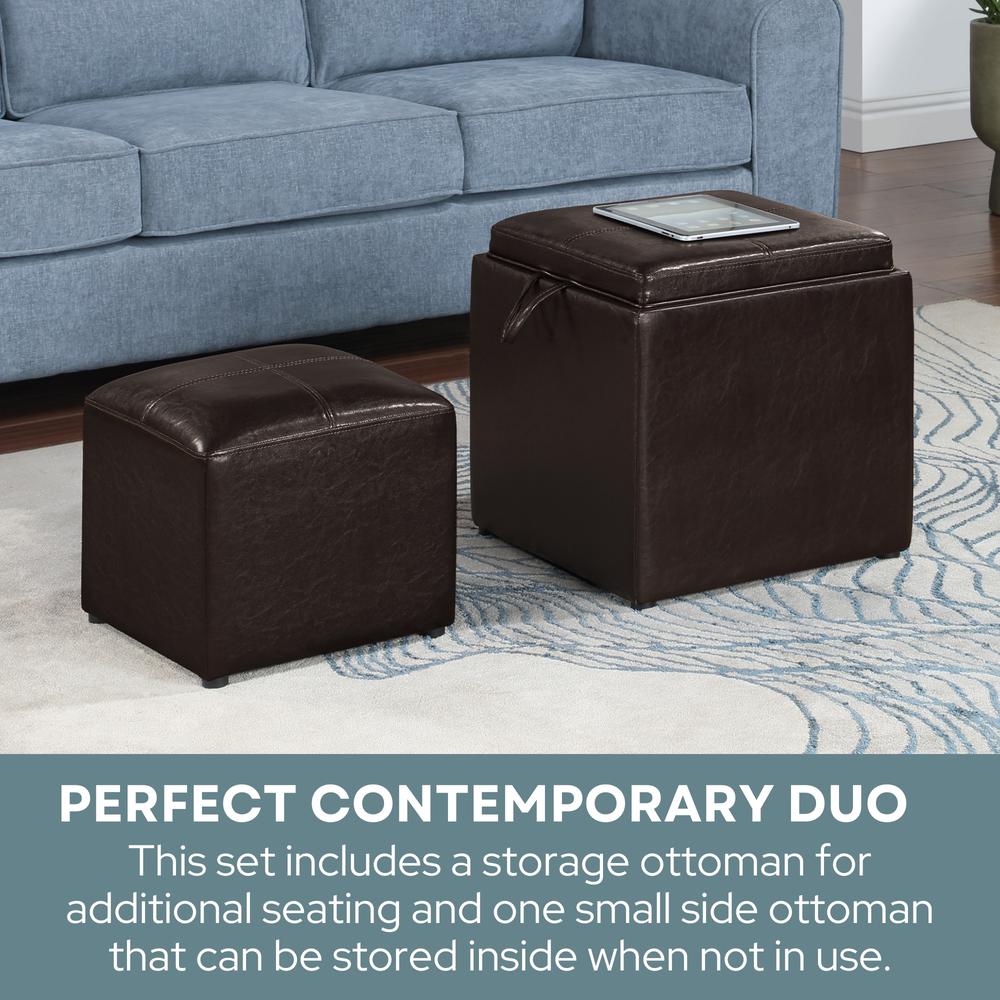 Park Avenue Single Ottoman with Stool and Reversible Tray. Picture 13