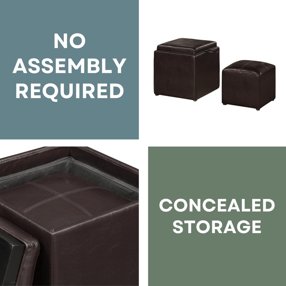 Park Avenue Single Ottoman with Stool and Reversible Tray. Picture 16