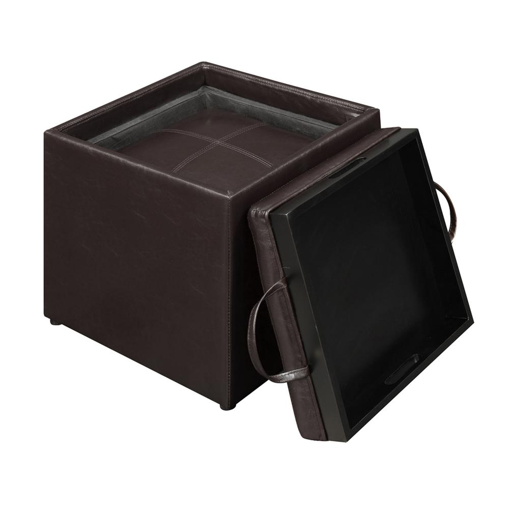 Park Avenue Single Ottoman with Stool and Reversible Tray. Picture 8