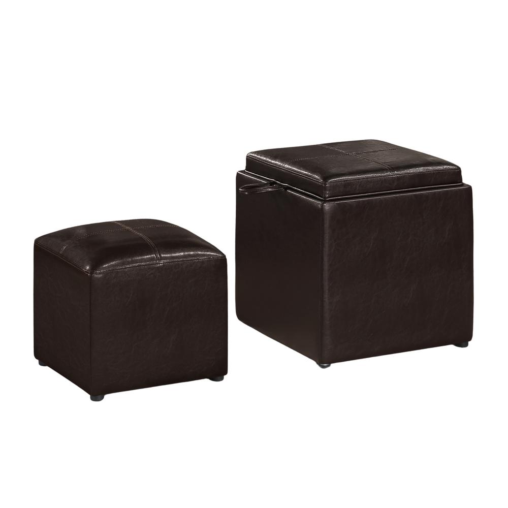 Park Avenue Single Ottoman with Stool and Reversible Tray. Picture 9